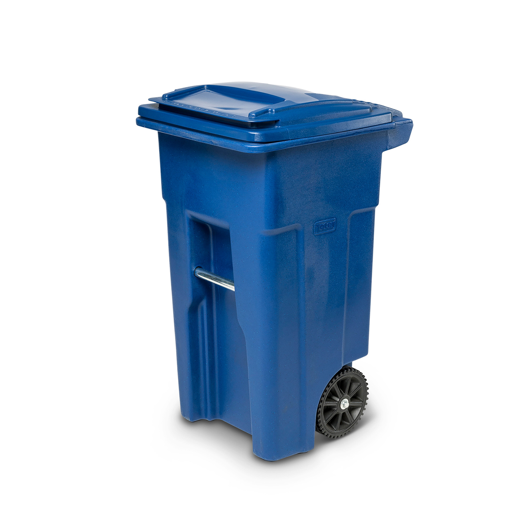 TOTER 2-Wheel Trash Cart with Lid - 32-Gallon, Blue, Model# ANA32